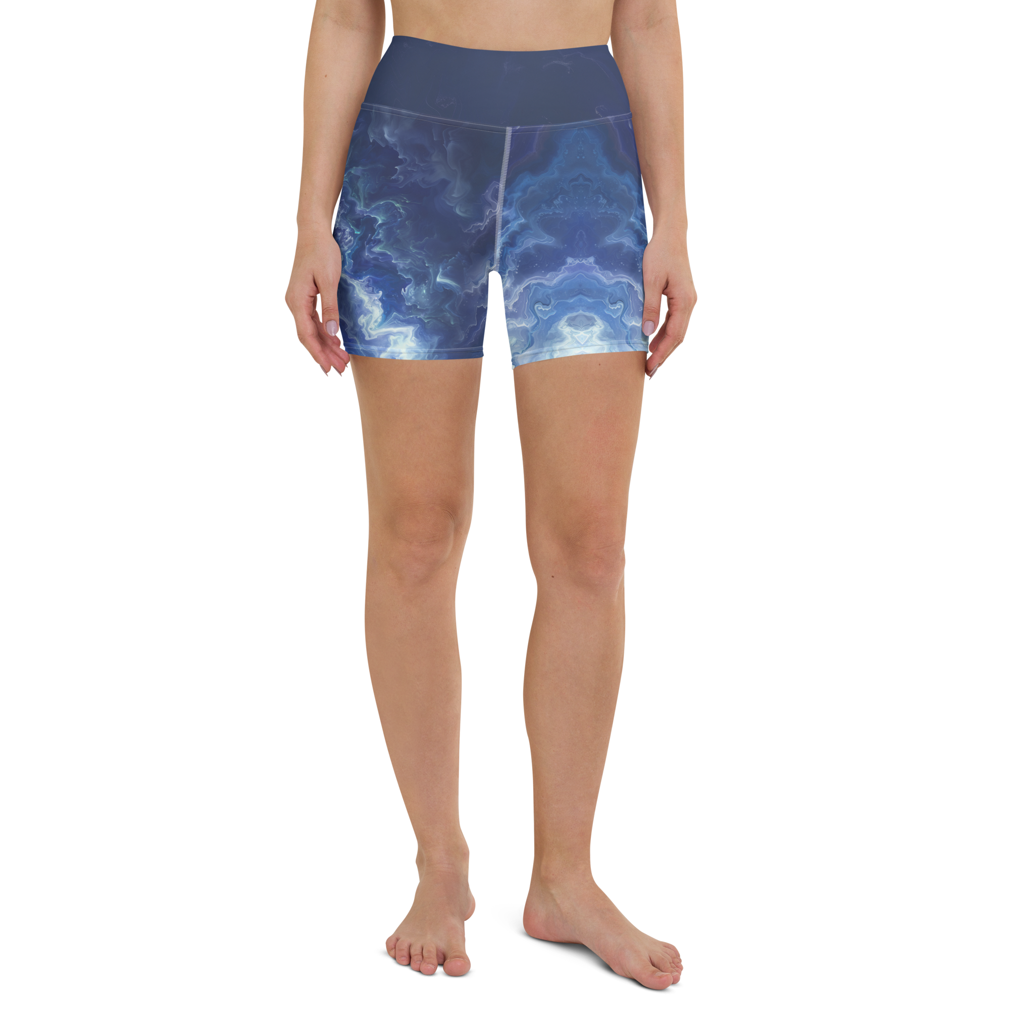 Awaken - Navy High-Waist Biker Shorts