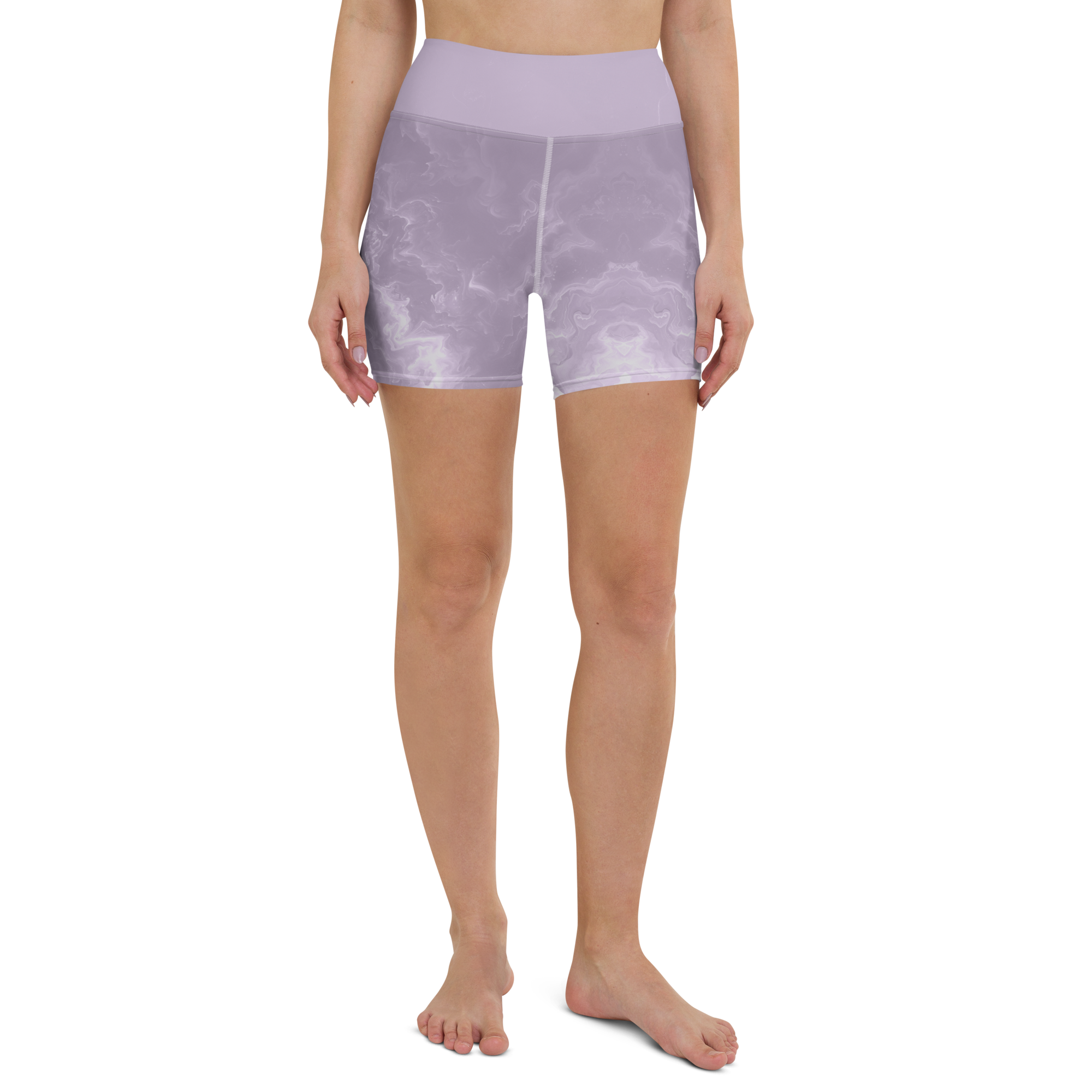 Awaken - Lavender High-Waist Biker Shorts