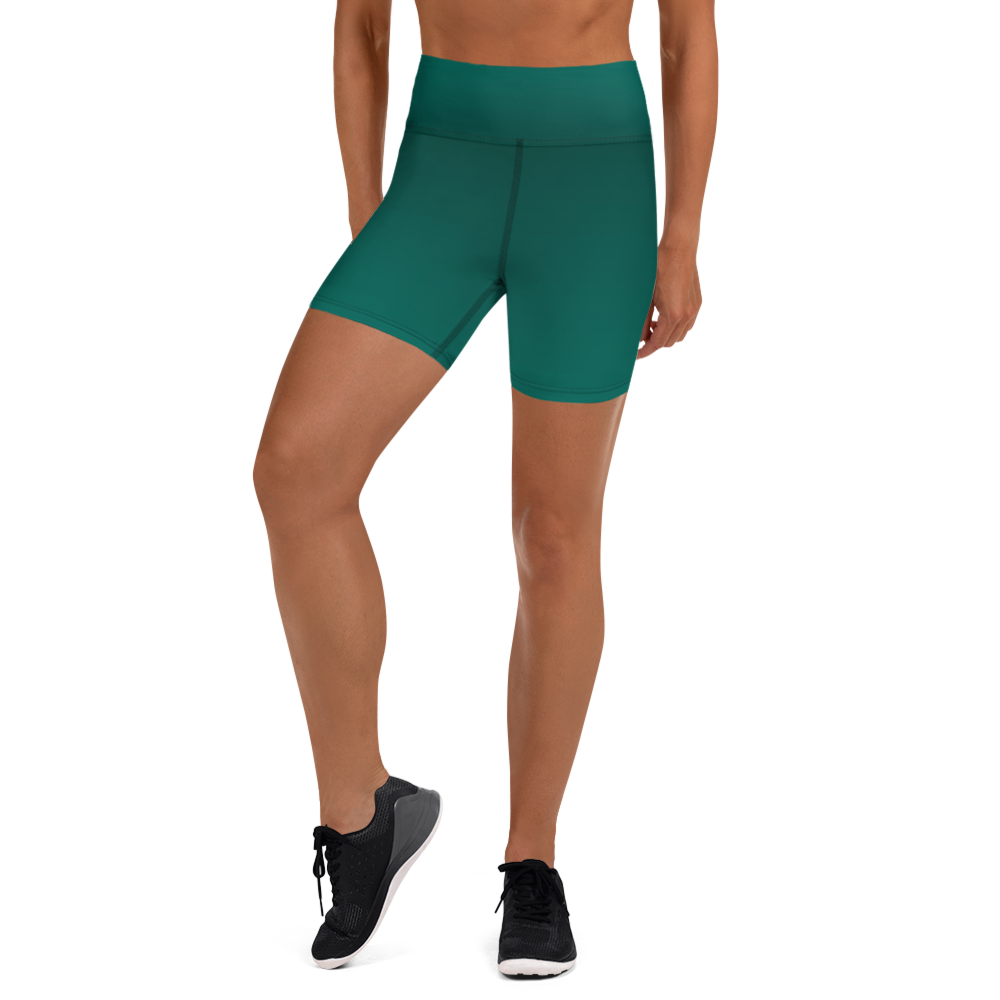 Faded - Green High-Waist Biker Shorts