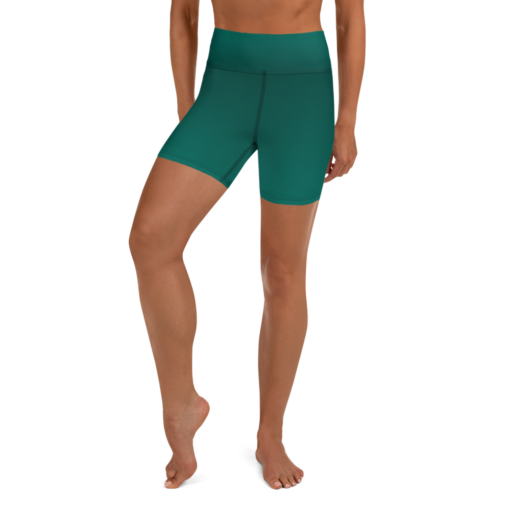 Faded - Green High-Waist Biker Shorts