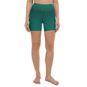 Faded - Green High-Waist Biker Shorts