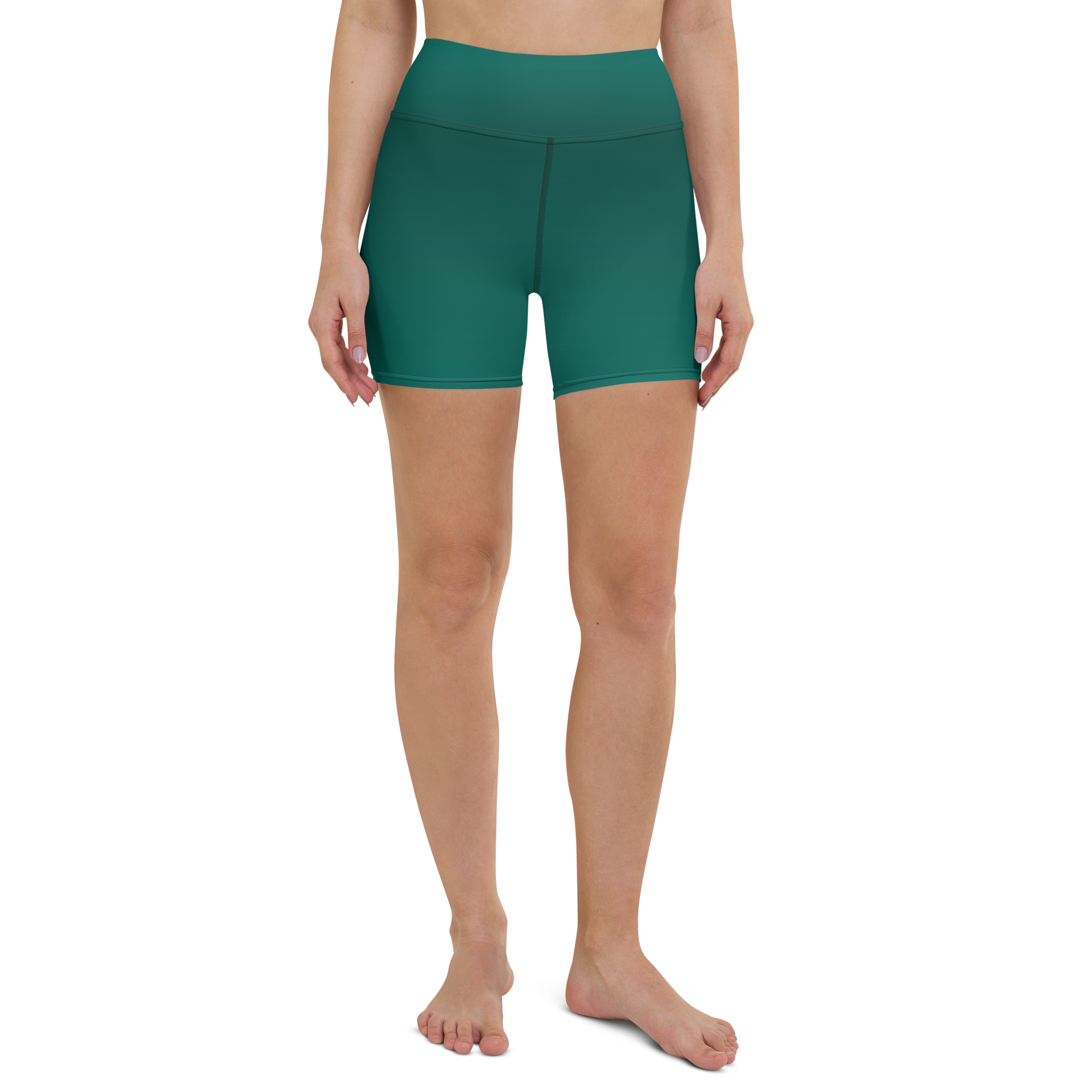 Faded - Green High-Waist Biker Shorts