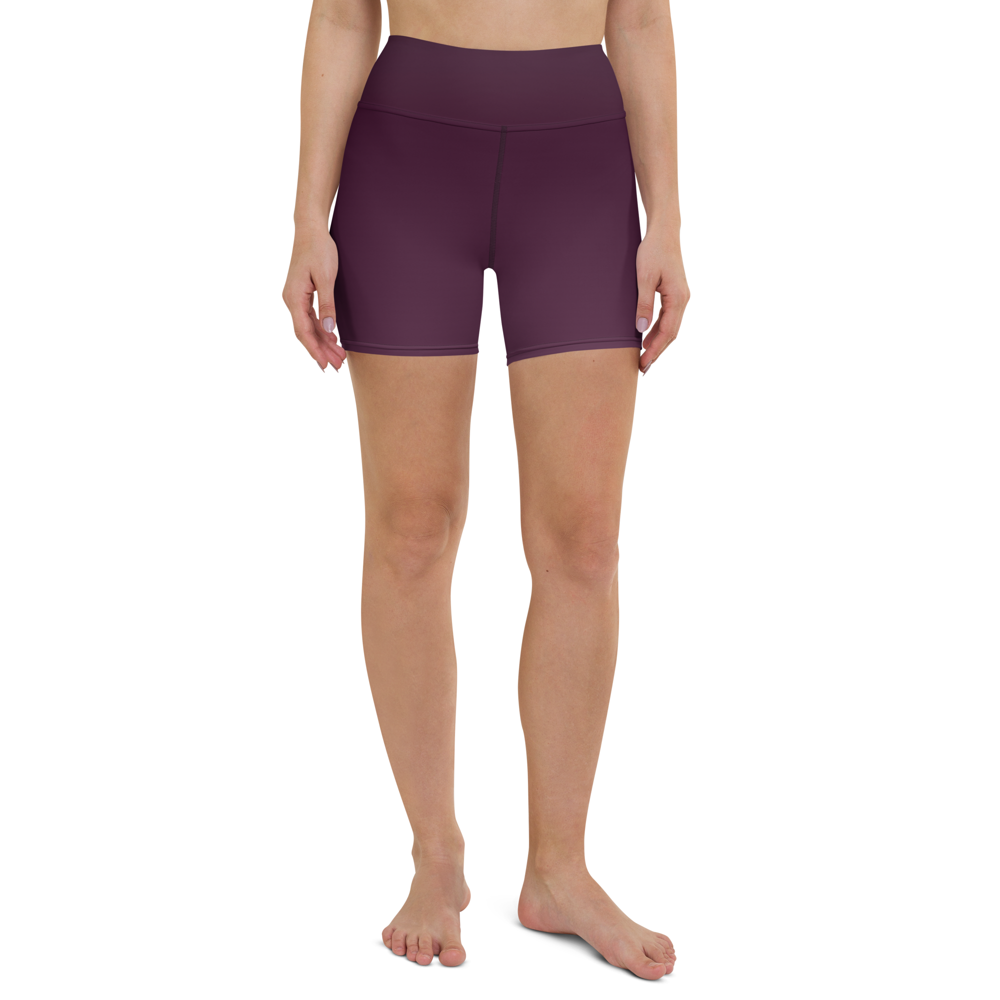 Faded - Eggplant High-Waist Biker Shorts