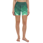 Awaken - Green High-Waist Biker Shorts