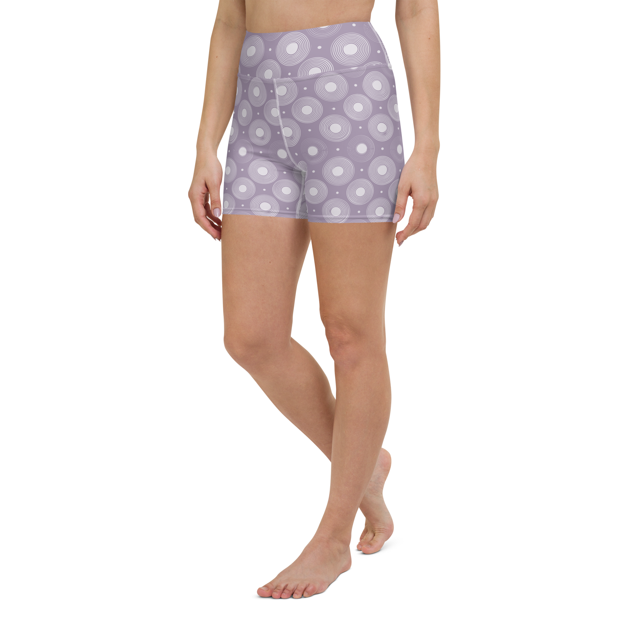 Circle - Lavender High-Waist Biker Shorts