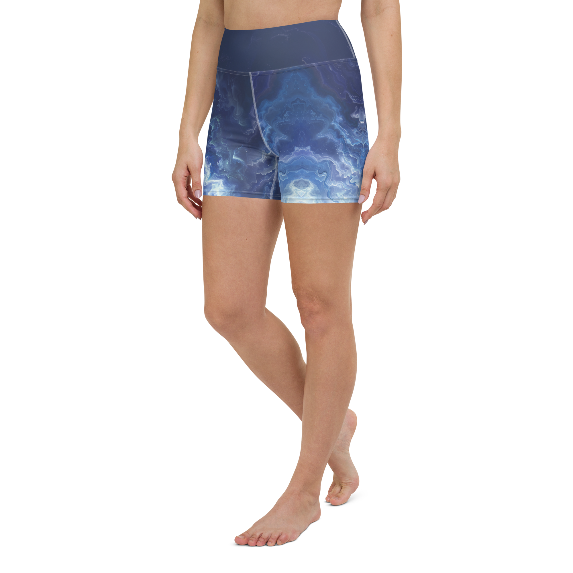 Awaken - Navy High-Waist Biker Shorts