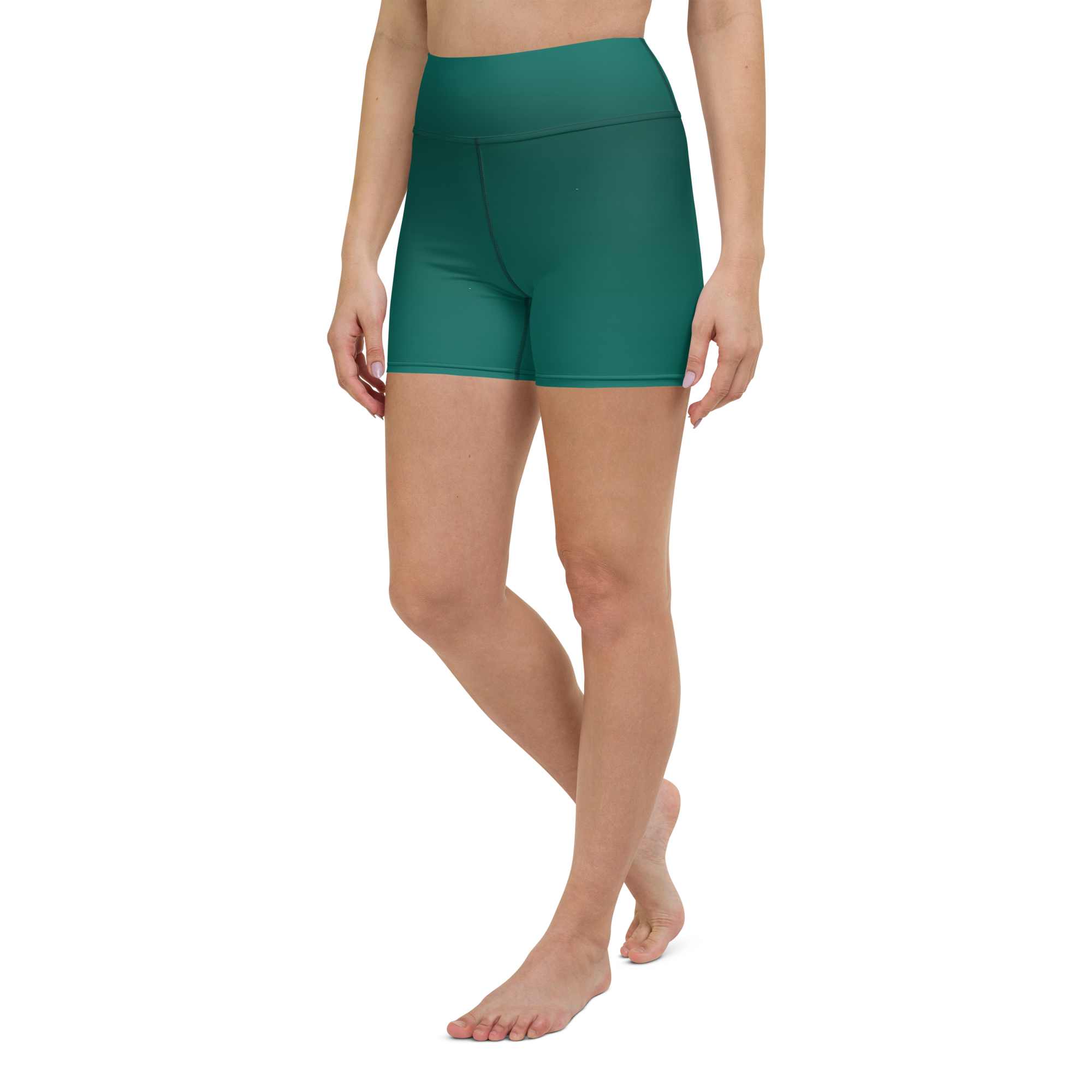 Faded - Green High-Waist Biker Shorts