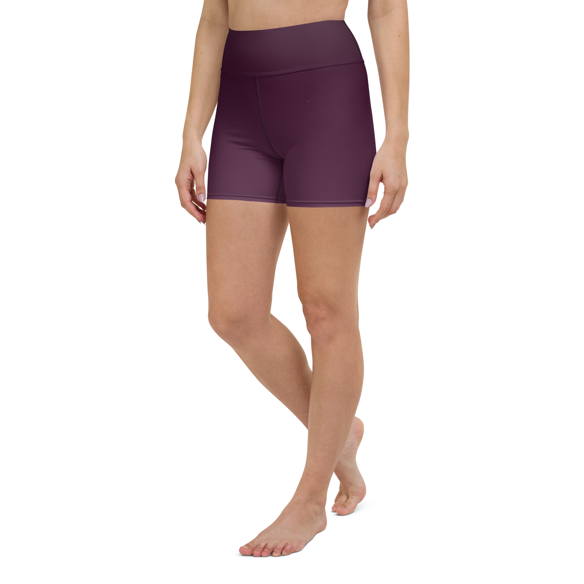 Faded - Eggplant High-Waist Biker Shorts