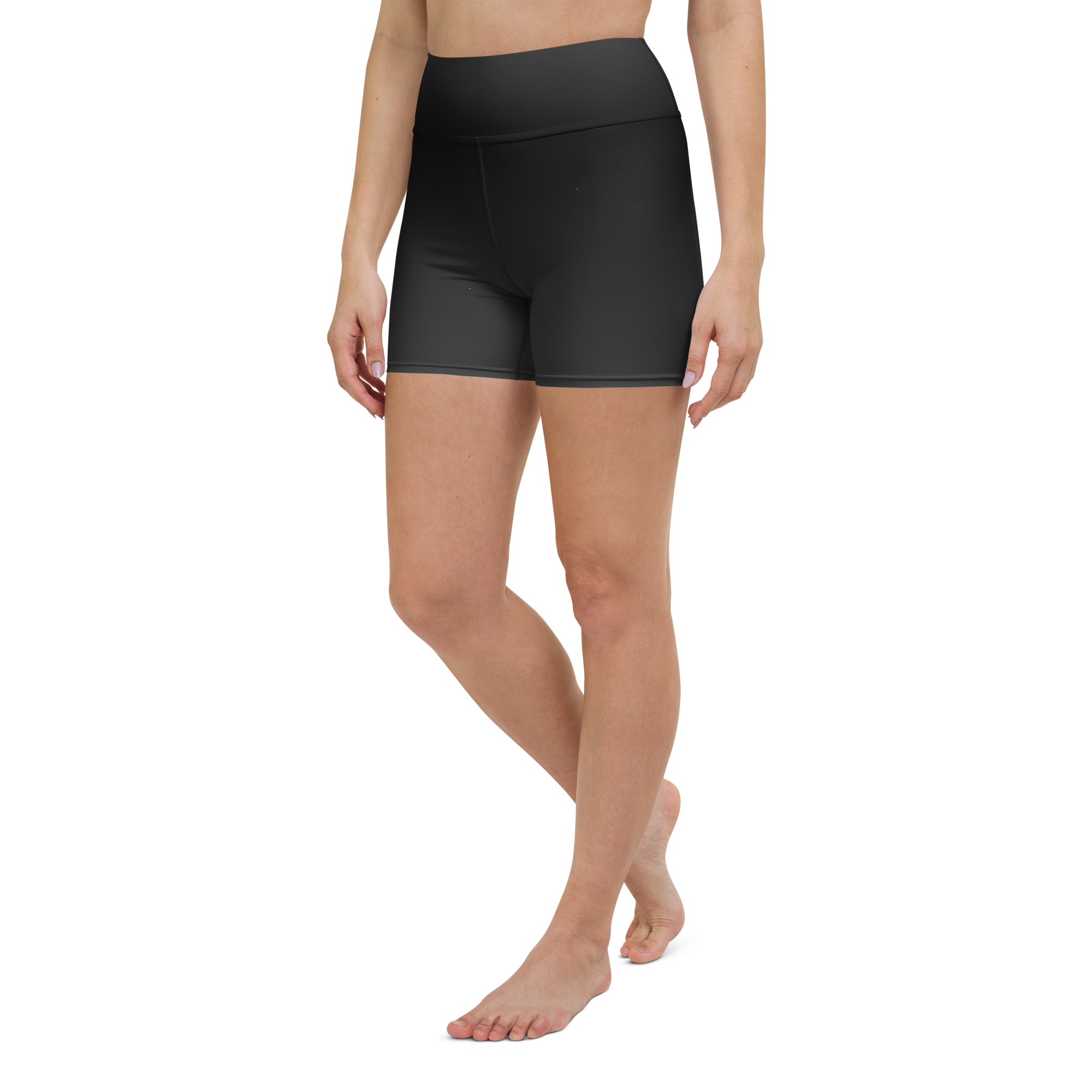 Faded - Black High-Waist Biker Shorts