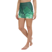 Awaken - Green High-Waist Biker Shorts