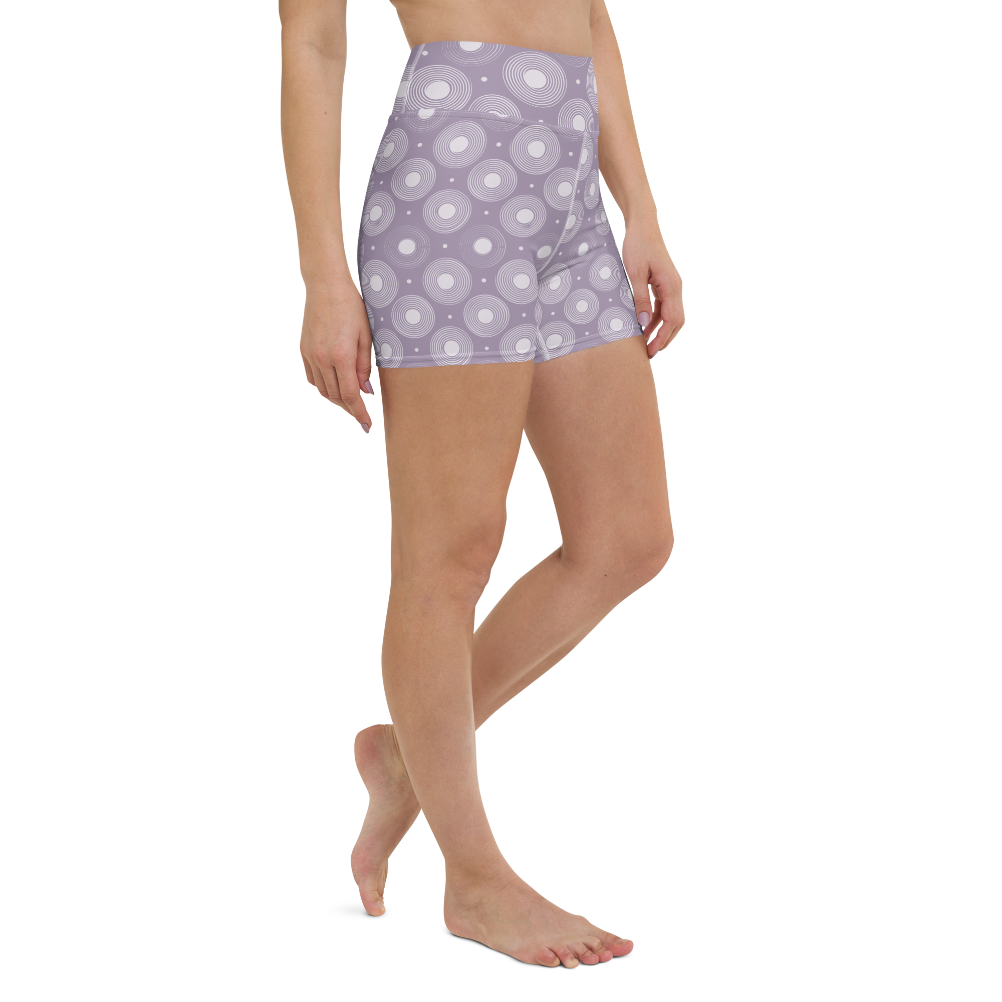 Circle - Lavender High-Waist Biker Shorts