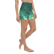 Awaken - Green High-Waist Biker Shorts